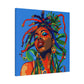 I'm Feeling It Afrocentric Black Woman Abstract Art Canvas Wall Print
