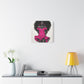 Pink Is My Color Black Woman Art Canvas Wall Print