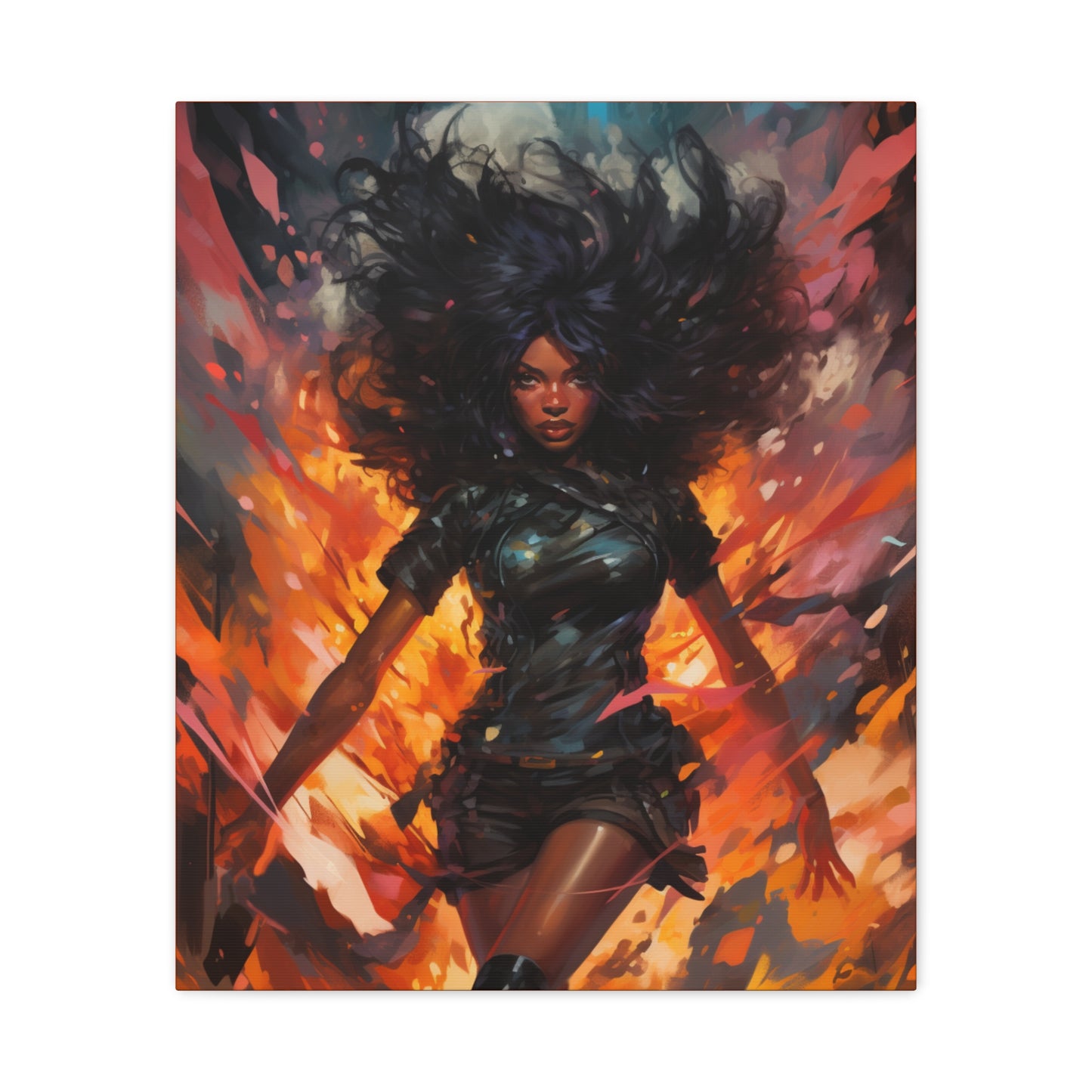 You Gonna Learn Today Gamer Fantasy Abstract Black Woman Artwork Canvas Wall Print - Xtreme Shopper