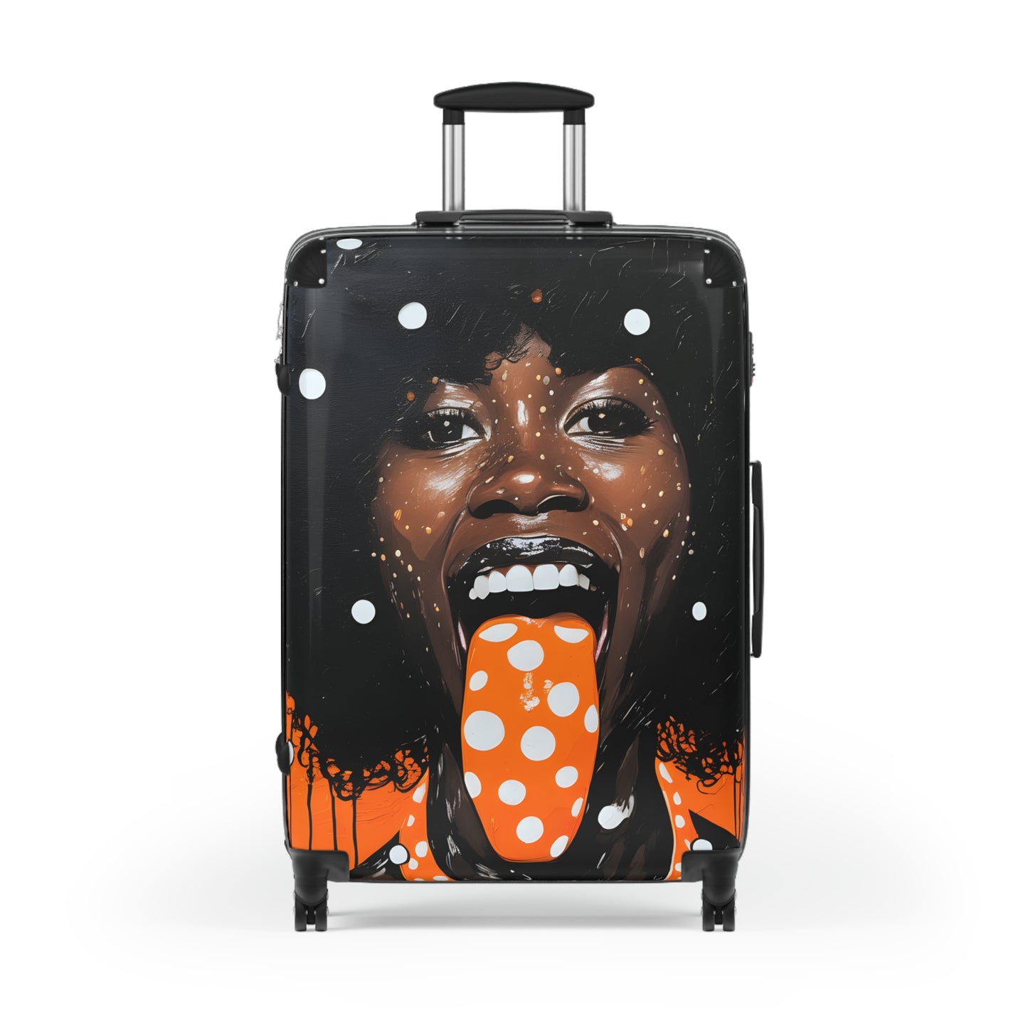 Gossip Girl Black Woman Art Hardshell Hardside Lockable Spinner Suitcase