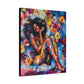 Flowers Blooming Everywhere Afrocentric Black Abstract Art Canvas Wall Print