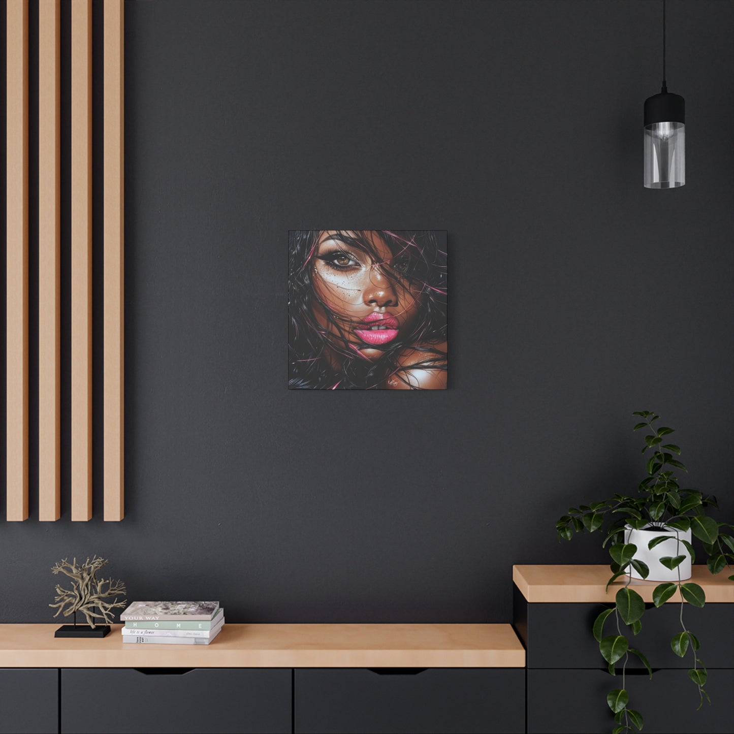 I'm Parched Afrocentric Black Woman Art Canvas Wall Print