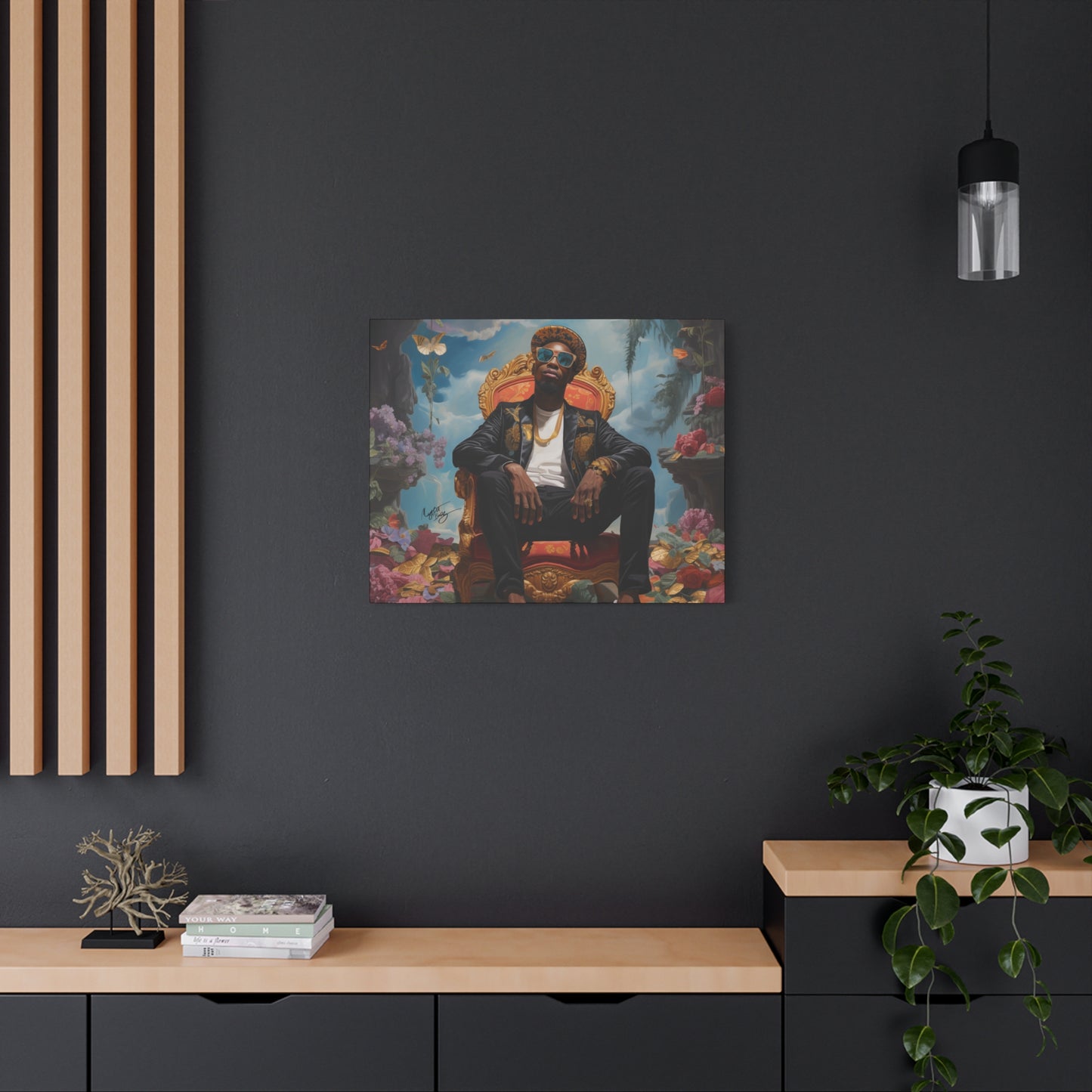 SurrealFlyism Afrocentric Black Man Art Canvas Wall Print