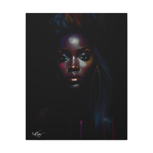 The Look Black Woman Abstract Artwork Canvas Wall Print