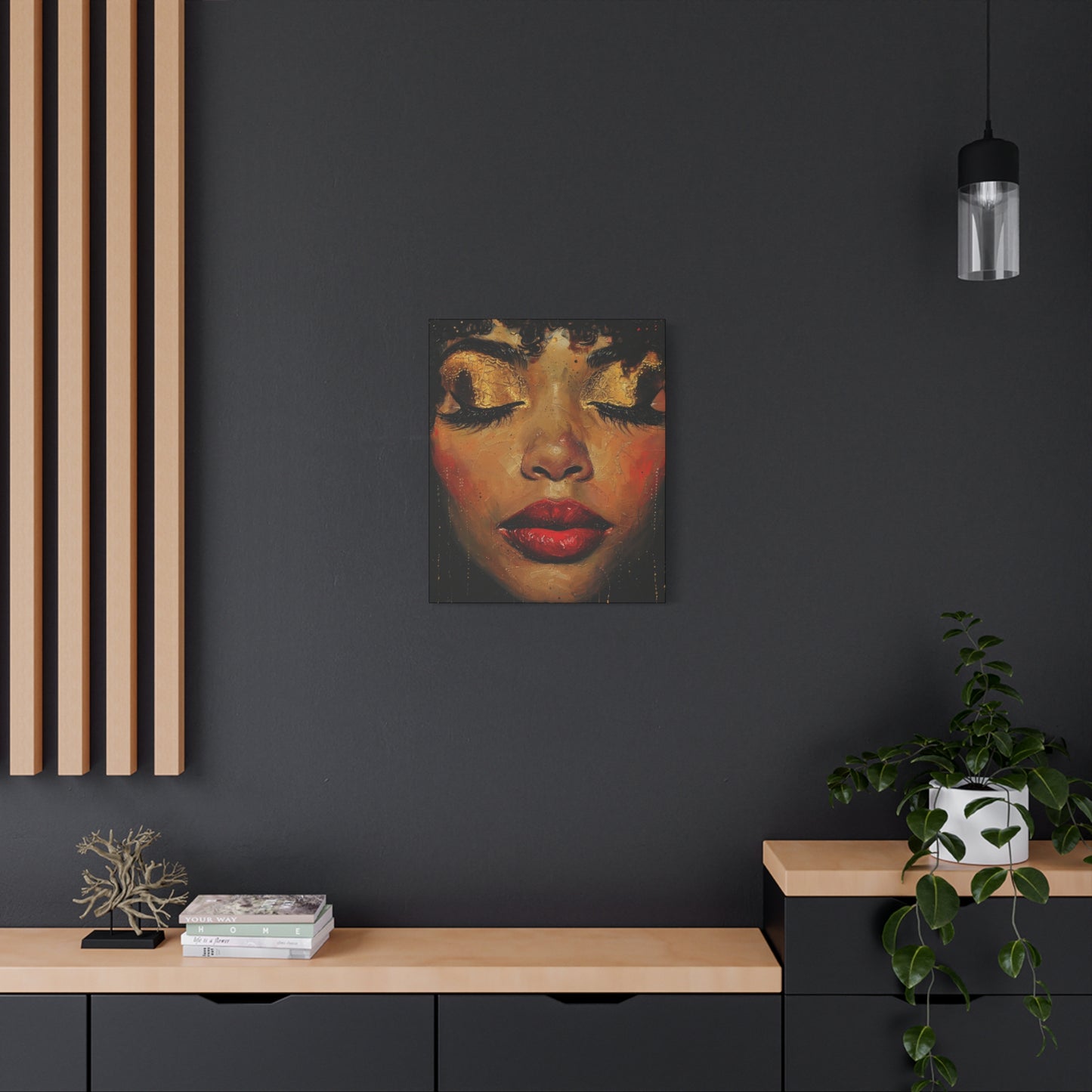 Just Meditate On It Black Woman Art Canvas Wall Print