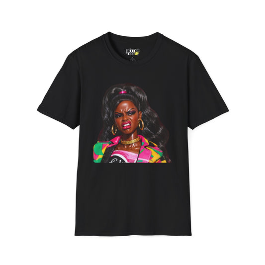 Disgusted Black Doll Meme Retro 90s Attitude Portrait Novelty Unisex T-Shirt