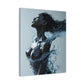 Moisturized and Unbothered Afrocentric Black Woman Art Canvas Wall Print