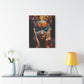 Heavy Is The Head That Wears The Crown Afrocentric Black Woman Abstract Art Canvas Wall Print