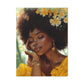 At Peace In The Garden Afrocentric Black Woman Art Canvas Wall Print