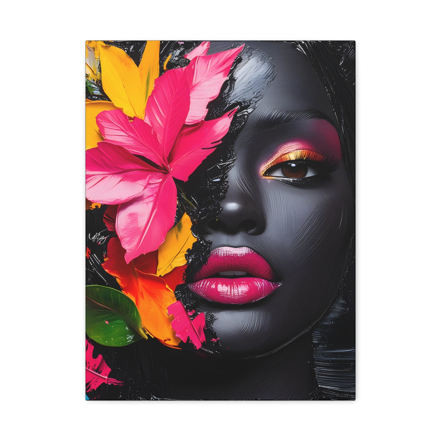 Everything is Beautiful Afrocentric Black Woman Art Canvas Wall Print