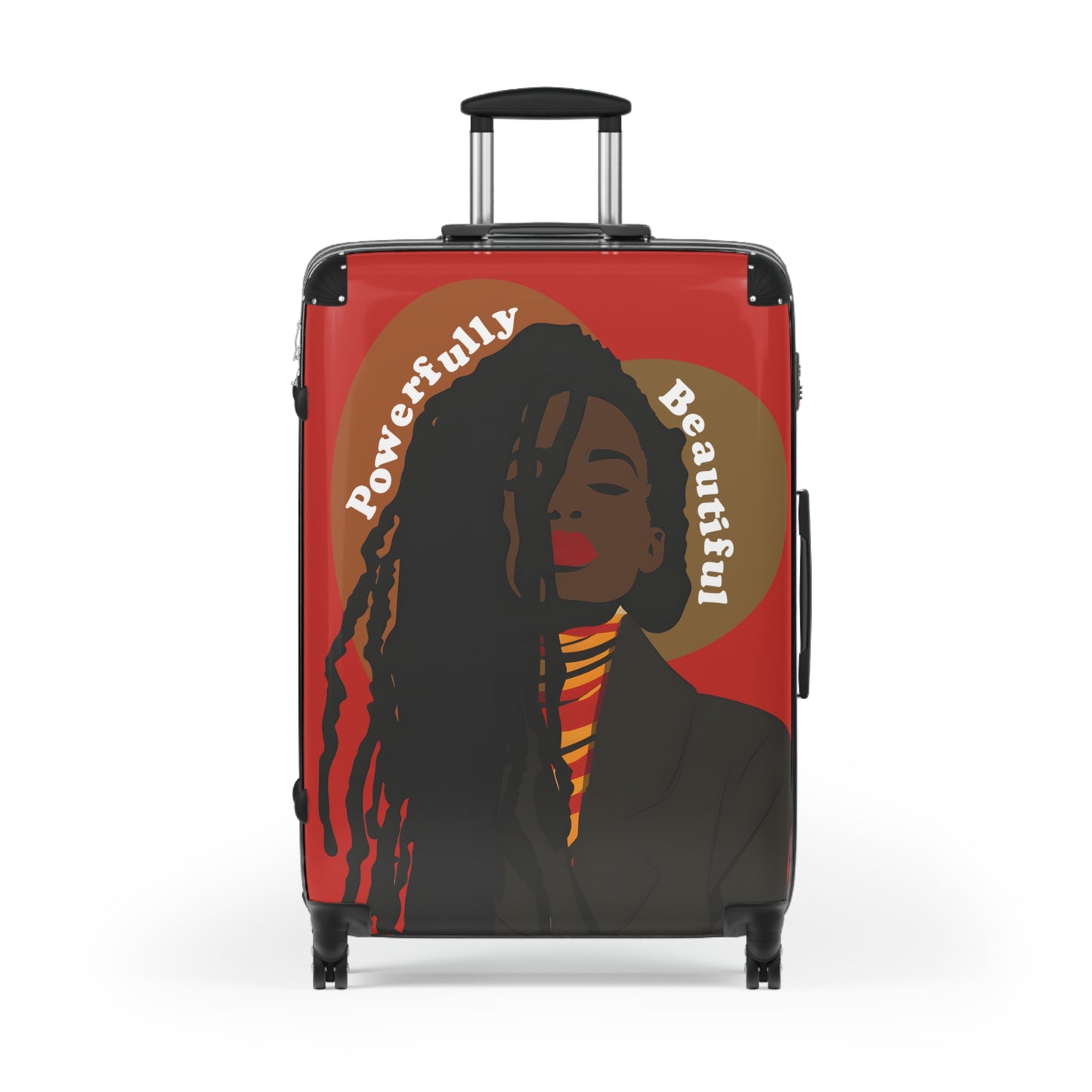 Powerfully Beautiful Black Woman Art Hardshell Hardside Lockable Spinner Suitcase