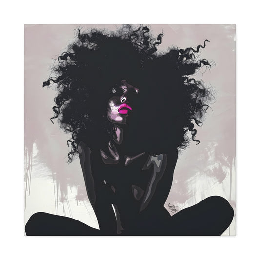 I Know You See Me Afrocentric Black Woman Abstract Art Canvas Wall Print
