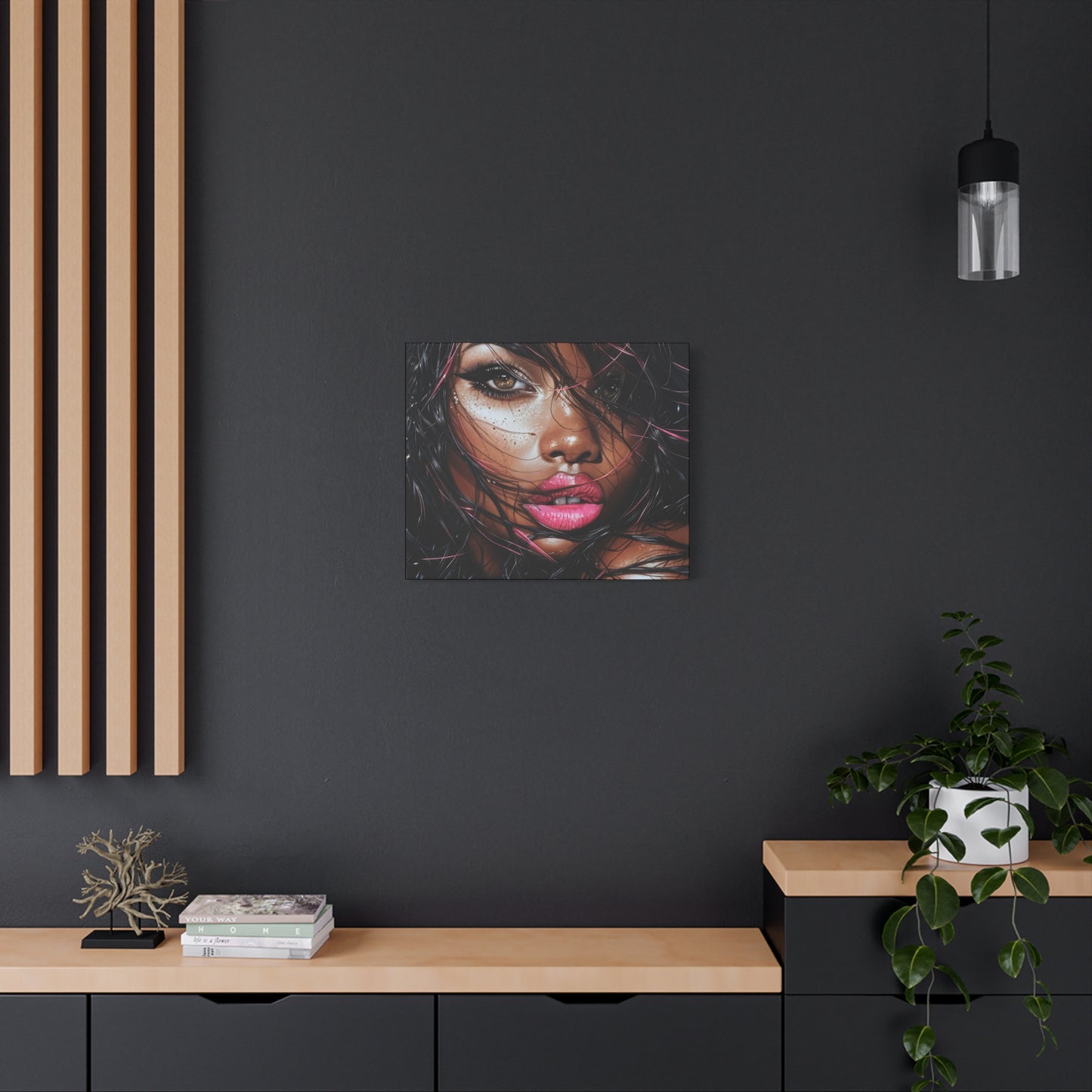 I'm Parched Afrocentric Black Woman Art Canvas Wall Print