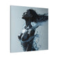 Moisturized and Unbothered Afrocentric Black Woman Art Canvas Wall Print