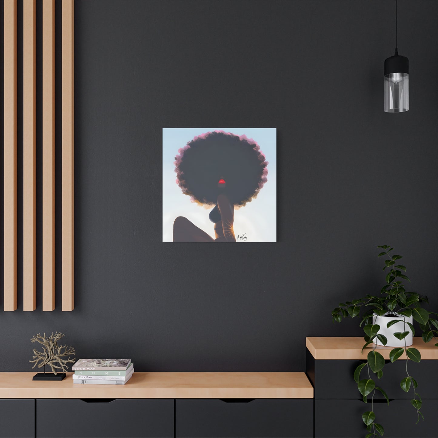 I Am That Chick Afrocentric Black Woman Abstract Fantasy Art Canvas Wall Print - Xtreme Shopper