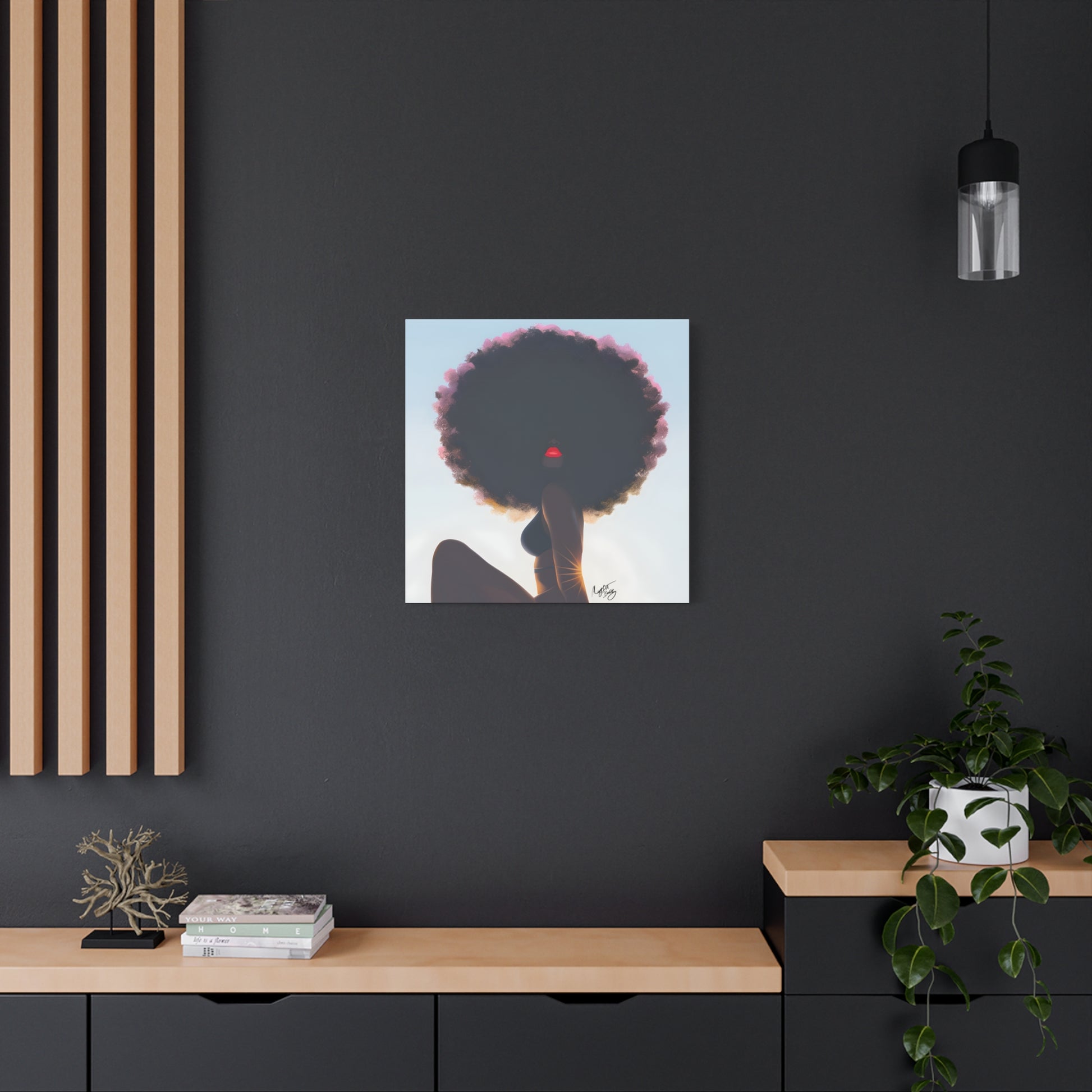 I Am That Chick Afrocentric Black Woman Abstract Fantasy Art Canvas Wall Print - Xtreme Shopper