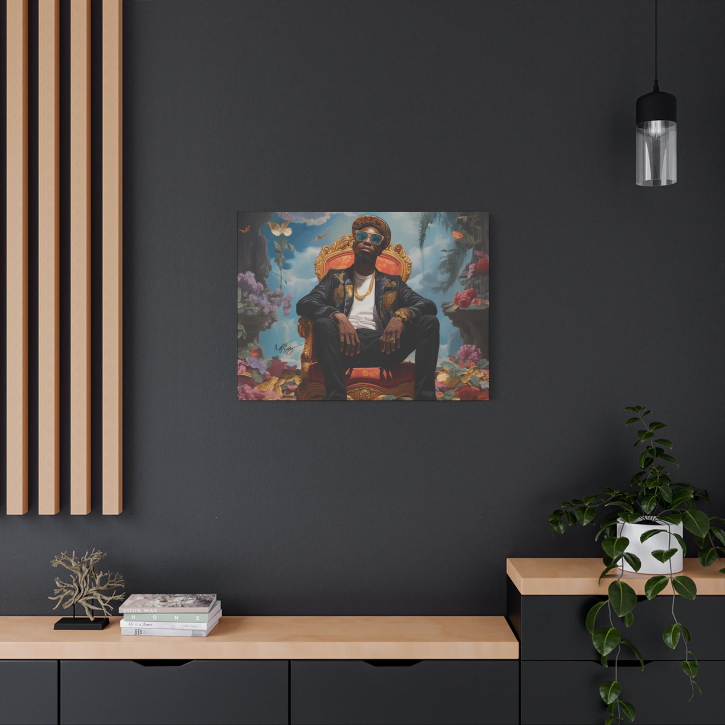 SurrealFlyism Afrocentric Black Man Art Canvas Wall Print