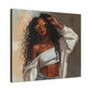 Never Let Them See You Sweat Afrocentric Black Woman Art Canvas Wall Print