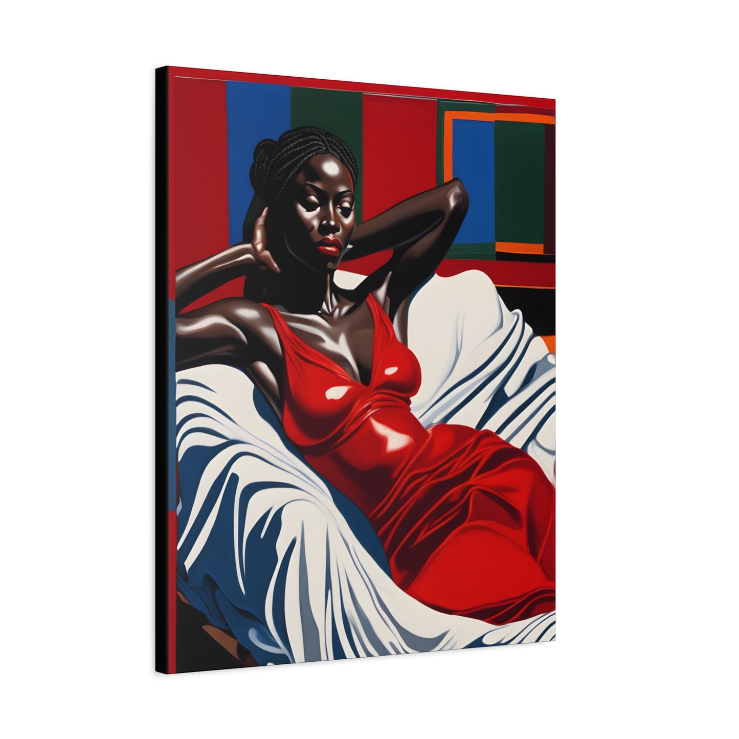 I'll Think About It Afrocentric Black Woman Abstract Art Canvas Wall Print - Xtreme Shopper