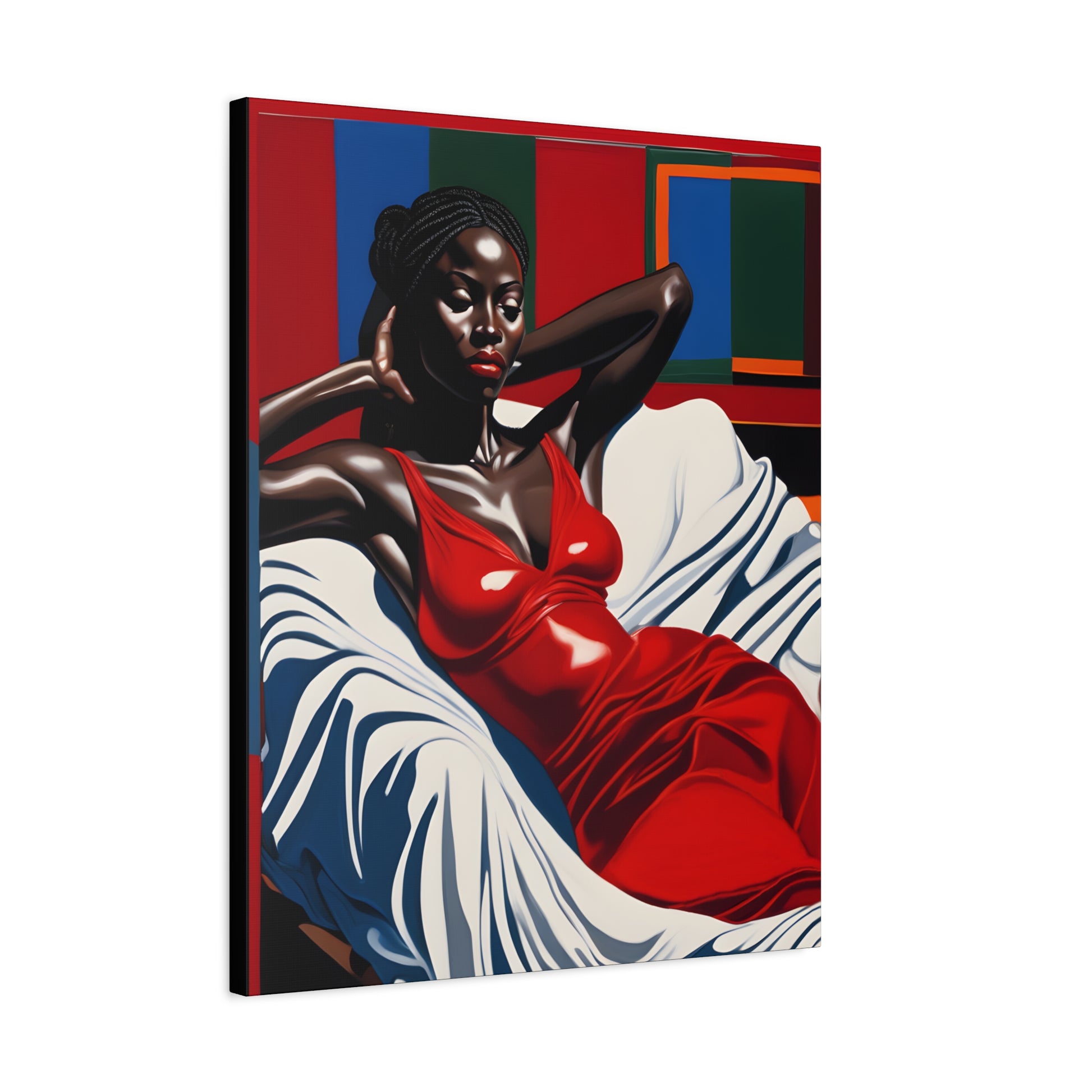 I'll Think About It Afrocentric Black Woman Abstract Art Canvas Wall Print - Xtreme Shopper