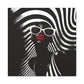 Beauty In Black And White Afrocentric Black Woman Art Canvas Wall Print