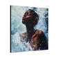 Refreshed Afrocentric Black Woman Art Canvas Wall Print