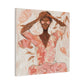 Relax It Will Be Okay Afrocentric Black Woman Abstract Art Canvas Wall Print
