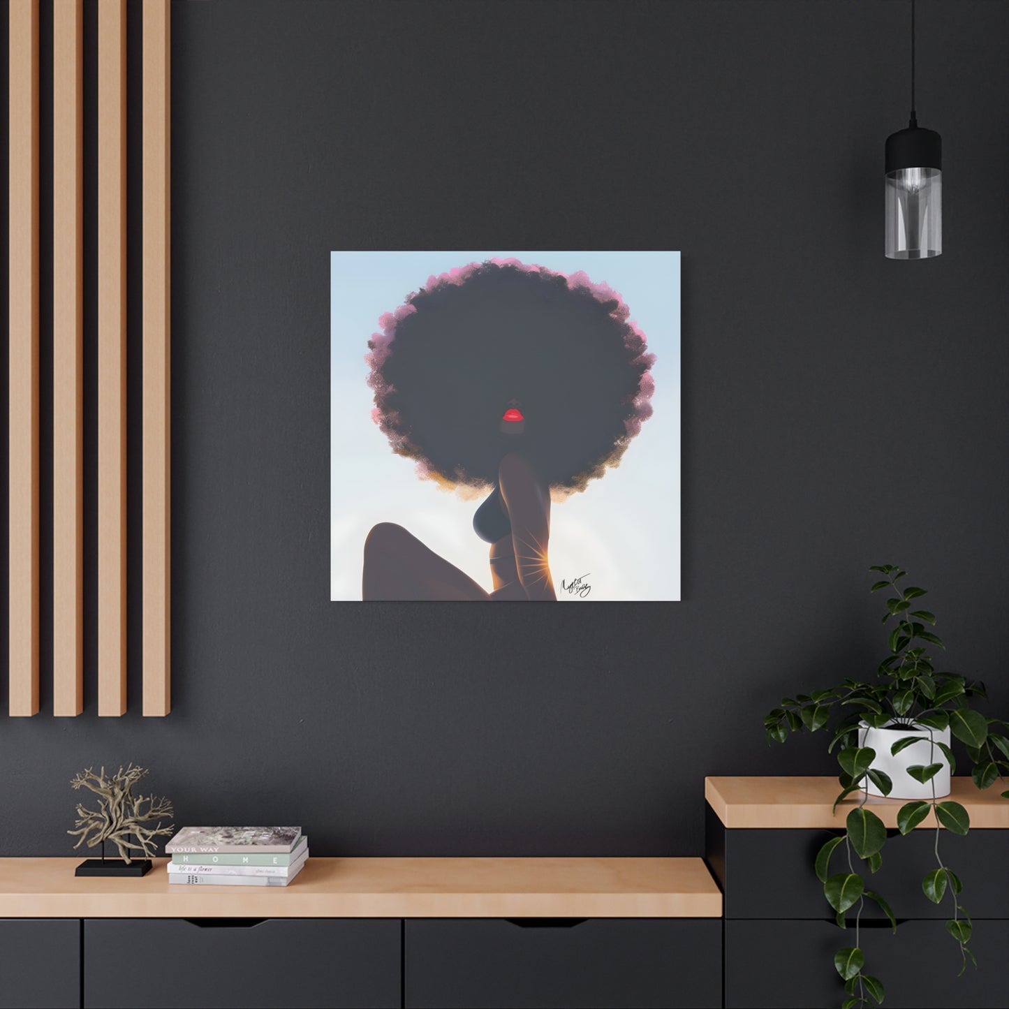 I Am That Chick Afrocentric Black Woman Abstract Fantasy Art Canvas Wall Print - Xtreme Shopper