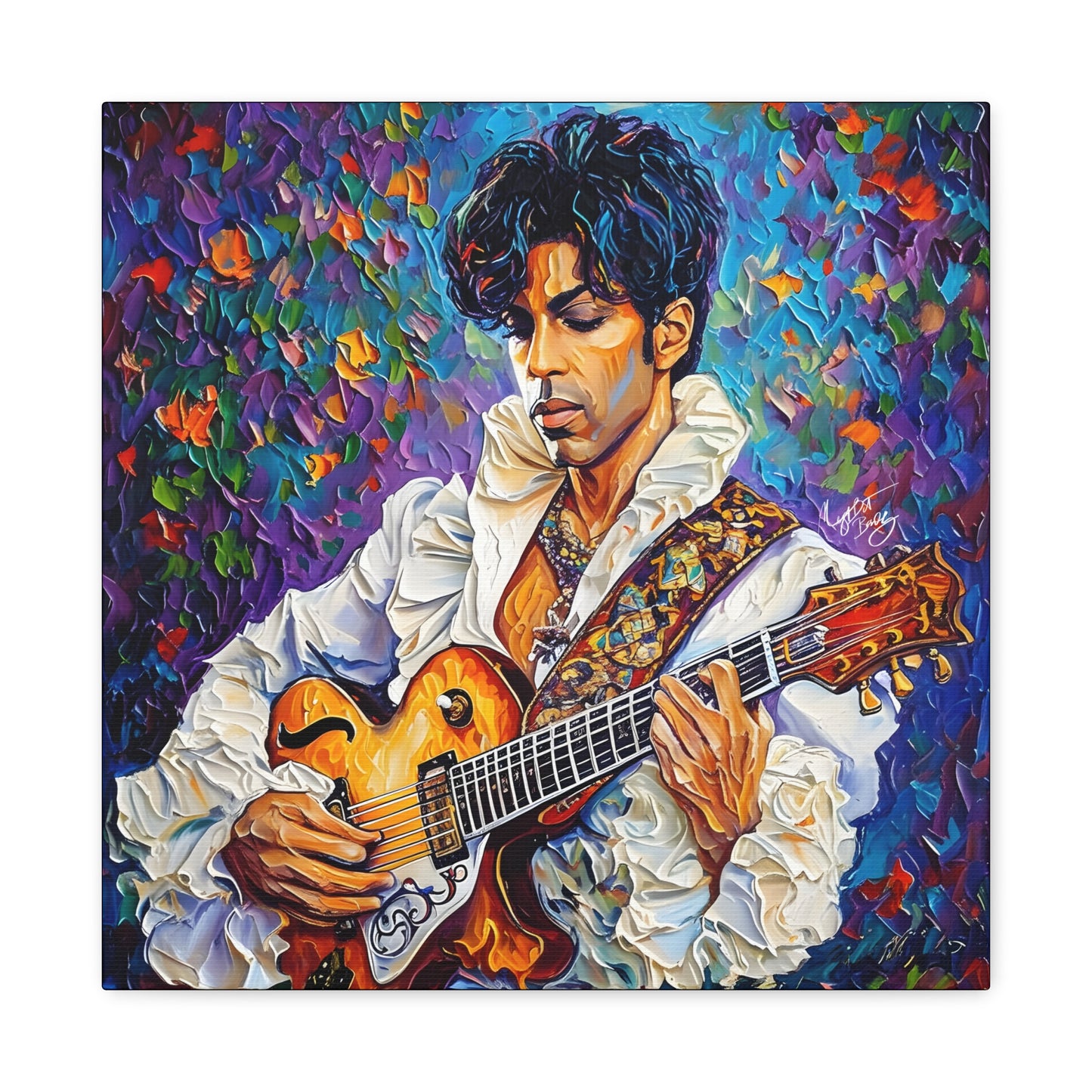 Prince The Artist Afrocentric Black Man Art Canvas Wall Print