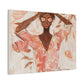 Relax It Will Be Okay Afrocentric Black Woman Abstract Art Canvas Wall Print