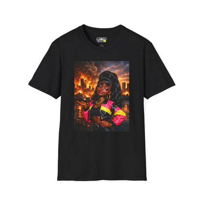 Unbothered Black Doll Meme Retro 90s Attitude Portrait Novelty Unisex T-Shirt