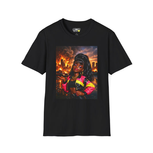 Unbothered Black Doll Meme Retro 90s Attitude Portrait Novelty Unisex T-Shirt