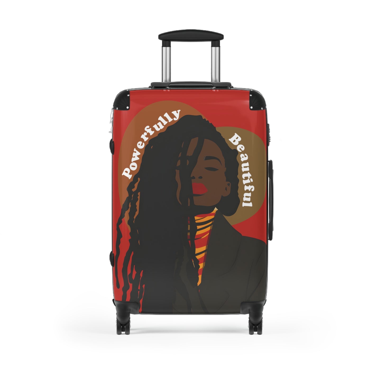 Powerfully Beautiful Black Woman Art Hardshell Hardside Lockable Spinner Suitcase