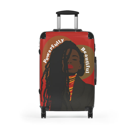 Powerfully Beautiful Black Woman Art Hardshell Hardside Lockable Spinner Suitcase