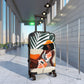 Relaxing In Abstract Black Art Hardshell Hardside Lockable Spinner Suitcase Luggage