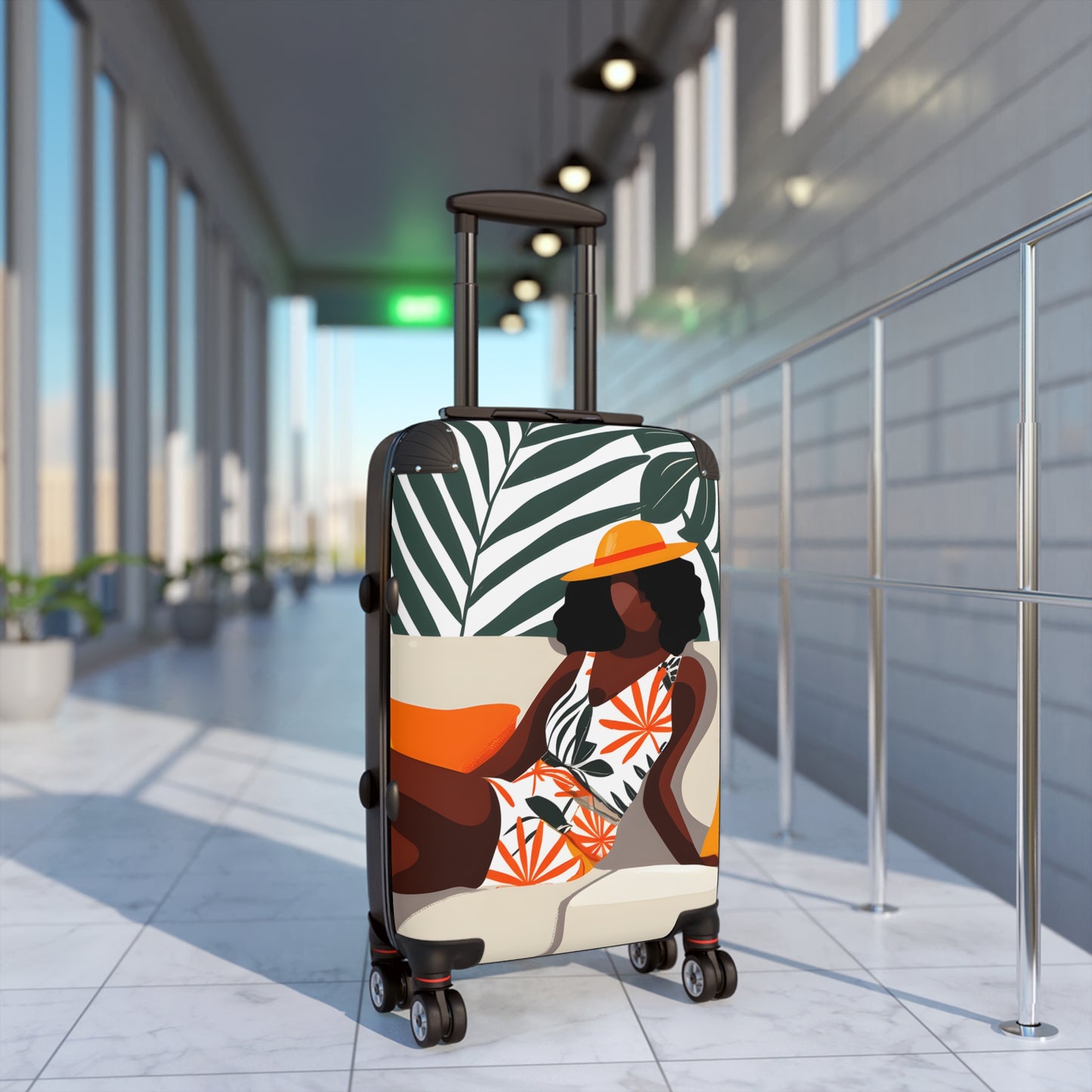 Relaxing In Abstract Black Art Hardshell Hardside Lockable Spinner Suitcase Luggage