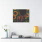 In The Garden Afrocentric Black Woman Art Canvas Wall Print