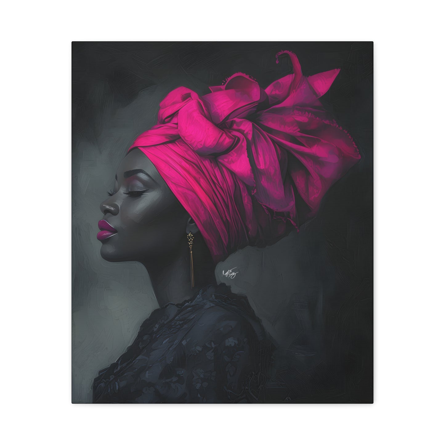 So Still Black Woman Wall Canvas Art