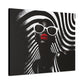 Beauty In Black And White Afrocentric Black Woman Art Canvas Wall Print