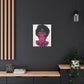 Pink Is My Color Black Woman Art Canvas Wall Print