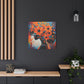 Flowery Thoughts Black Woman Art Canvas Wall Print