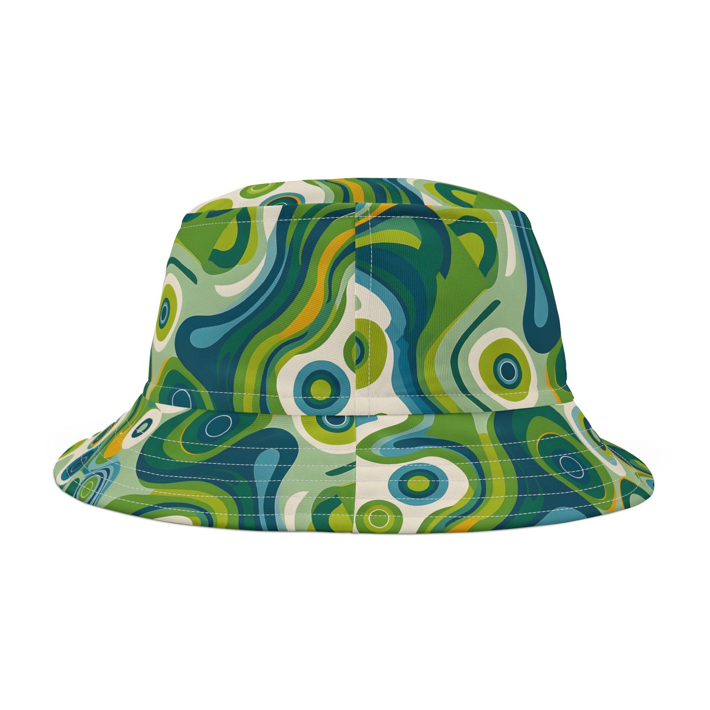 Psychedelic Swirl Festival Print Unisex Bucket Beach Hat
