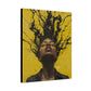 Hype Afrocentric Black Woman Art Canvas Wall Print
