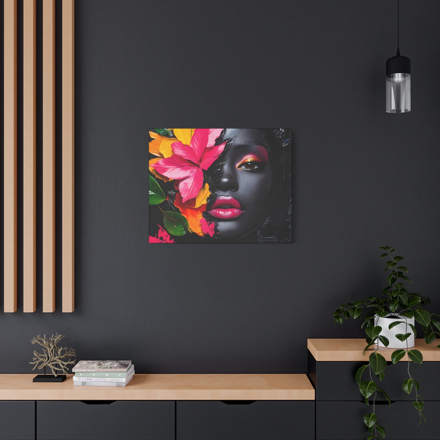 Everything is Beautiful Afrocentric Black Woman Art Canvas Wall Print