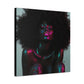 Sometimes It's A Little Hot Afrocentric Black Woman Art Canvas Wall Print