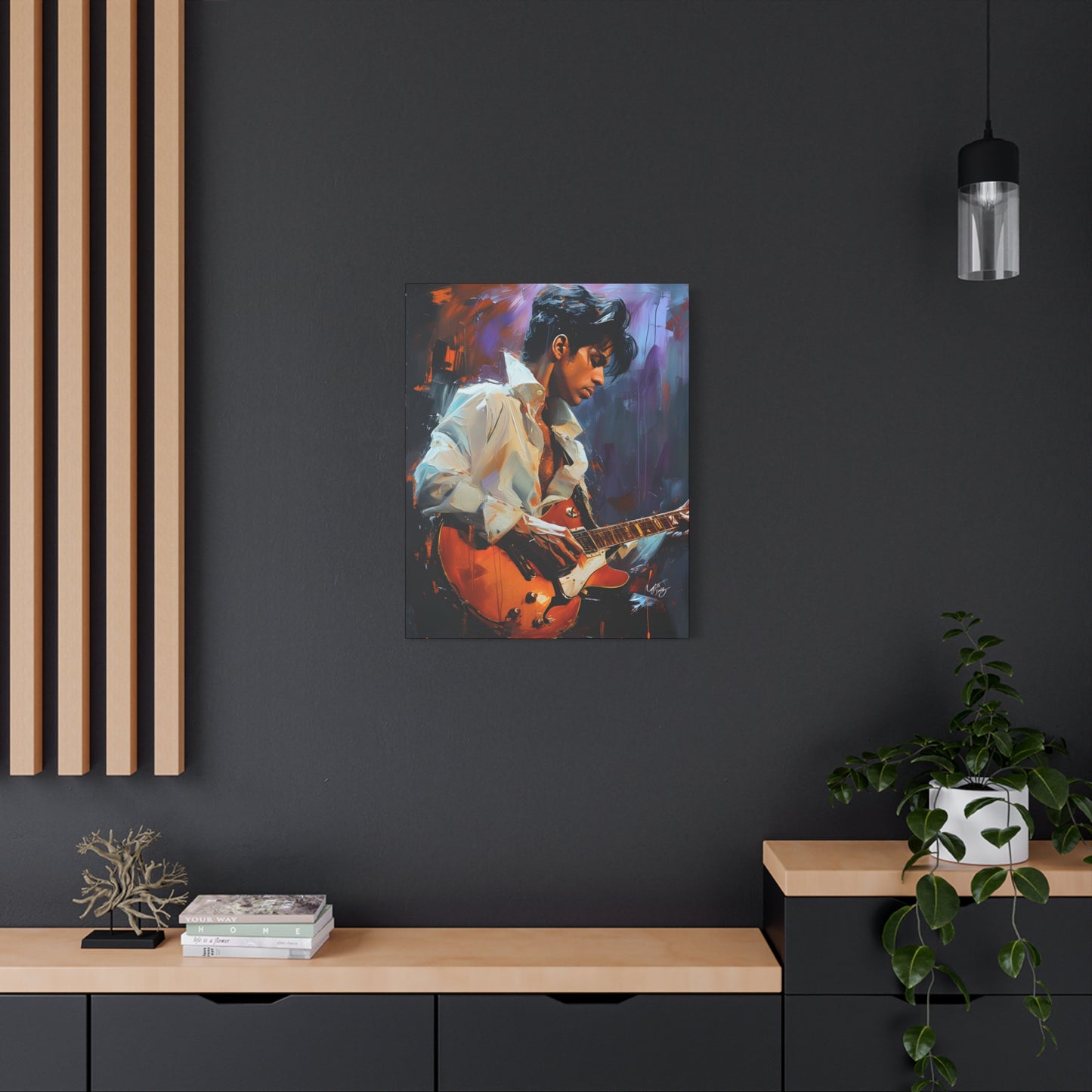 Prince In Concert Afrocentric Black Art Canvas Wall Print