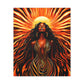 Sunkissed Afrocentric Black Woman Abstract Art Canvas Wall Print