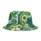 Psychedelic Swirl Festival Print Unisex Bucket Beach Hat
