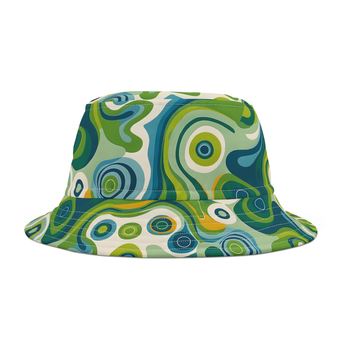 Psychedelic Swirl Festival Print Unisex Bucket Beach Hat