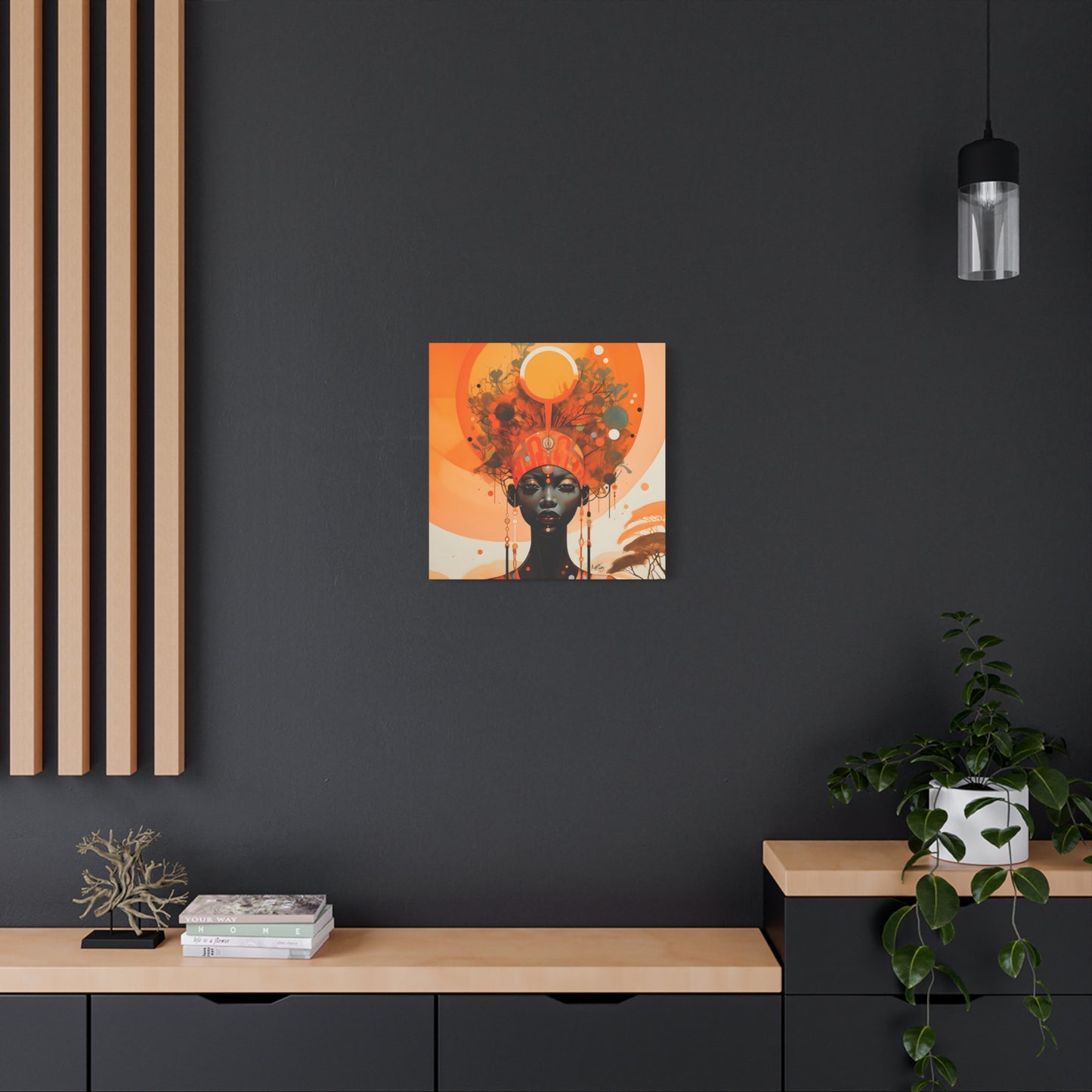 Beautiful Autumn Afternoon Black Woman Art Canvas Wall Print - Xtreme Shopper